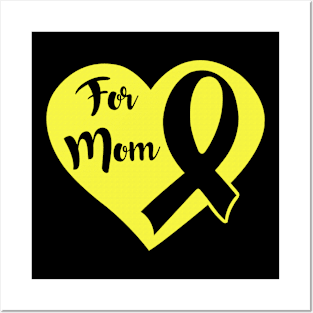 Heart Love For Dad Hydrocephalus Awareness Yellow Ribbon Warrior Support Survivor Posters and Art